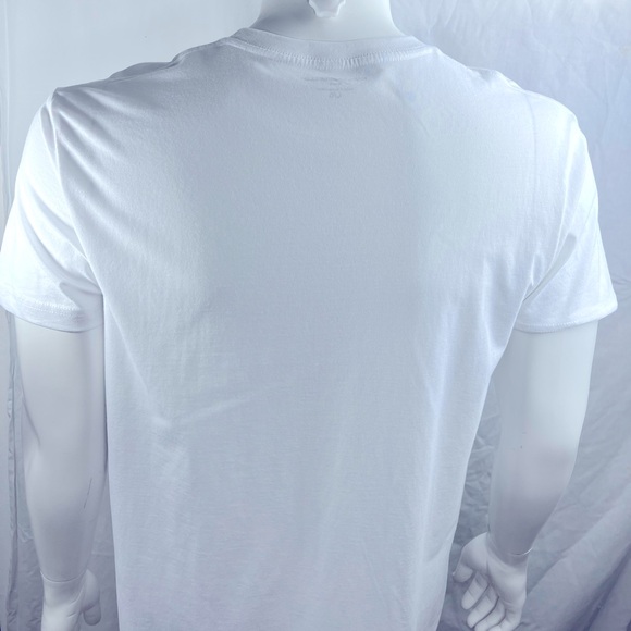 KARL LAGERFELD PARIS, WHITE TEE SHIRT, 100% COTTON, UNISEX, LARGE SIZE - Picture 3 of 16